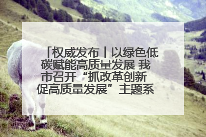 权威发布丨以绿色低碳赋能高质量发展 我市召开“抓改革创新 促高质量发展”主题系列新闻发布会第七场