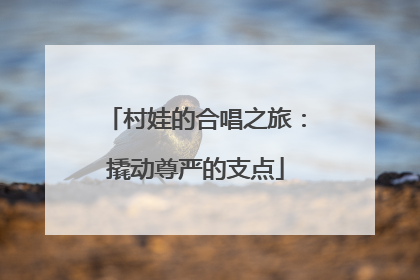 村娃的合唱之旅：撬动尊严的支点