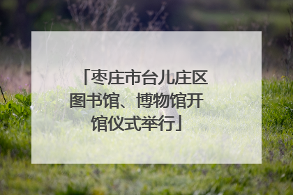 枣庄市台儿庄区图书馆、博物馆开馆仪式举行