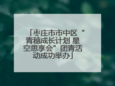 枣庄市市中区“青穗成长计划 星空思享会”团青活动成功举办