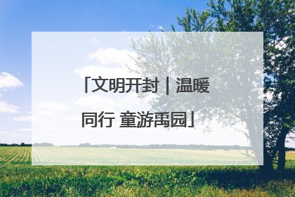文明开封｜温暖同行 童游禹园