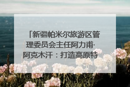 新疆帕米尔旅游区管理委员会主任阿力甫·阿克木汗：打造高原特色文旅品牌 推动县域旅游高质量发展｜第七届全国县域旅游研究成果发布系列活动