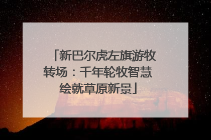 新巴尔虎左旗游牧转场：千年轮牧智慧绘就草原新景