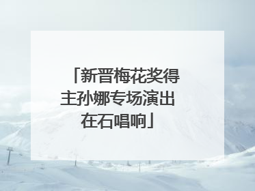 新晋梅花奖得主孙娜专场演出在石唱响