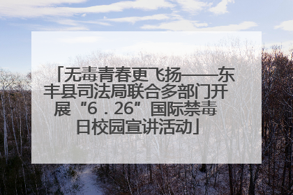 无毒青春更飞扬——东丰县司法局联合多部门开展“6．26”国际禁毒日校园宣讲活动