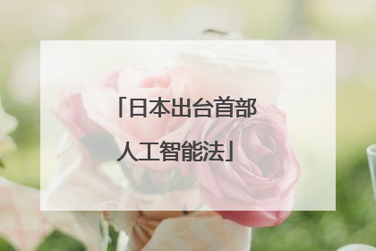 日本出台首部人工智能法