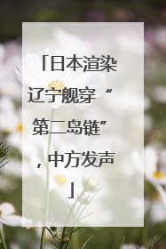 日本渲染辽宁舰穿“第二岛链”，中方发声