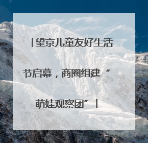 望京儿童友好生活节启幕，商圈组建“萌娃观察团”