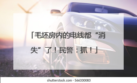 毛坯房内的电线都“消失”了！民警：抓！