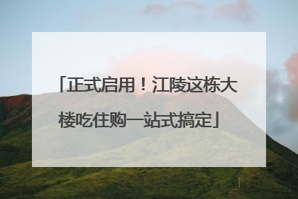 正式启用！江陵这栋大楼吃住购一站式搞定