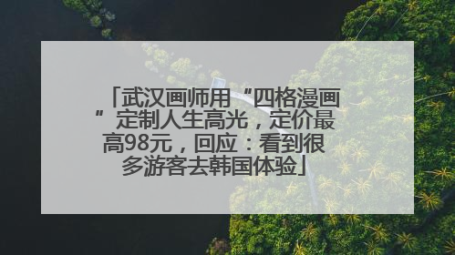 武汉画师用“四格漫画”定制人生高光，定价最高98元，回应：看到很多游客去韩国体验