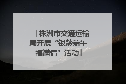 株洲市交通运输局开展“银龄端午福满情”活动