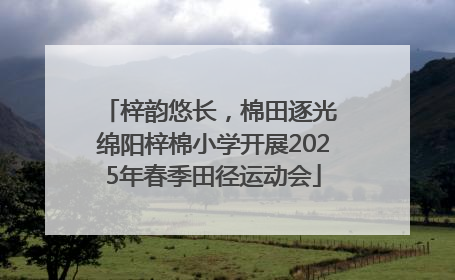 梓韵悠长，棉田逐光 绵阳梓棉小学开展2025年春季田径运动会