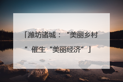 潍坊诸城：“美丽乡村”催生“美丽经济”
