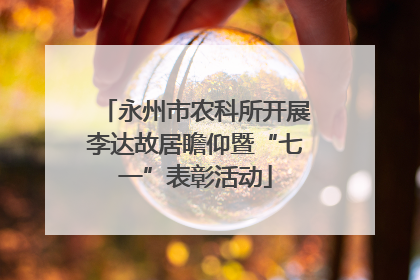 永州市农科所开展李达故居瞻仰暨“七一”表彰活动