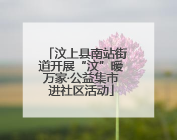 汶上县南站街道开展“汶”暖万家·公益集市进社区活动