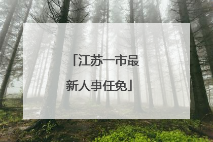 江苏一市最新人事任免