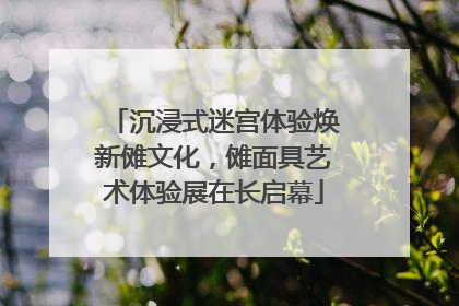 沉浸式迷宫体验焕新傩文化，傩面具艺术体验展在长启幕