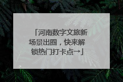 河南数字文旅新场景出圈，快来解锁热门打卡点→