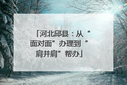 河北邱县：从“面对面”办理到“肩并肩”帮办