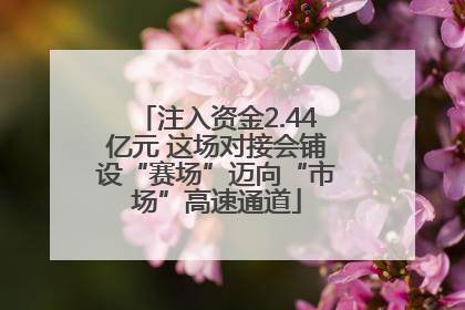 注入资金2.44亿元 这场对接会铺设“赛场”迈向“市场”高速通道