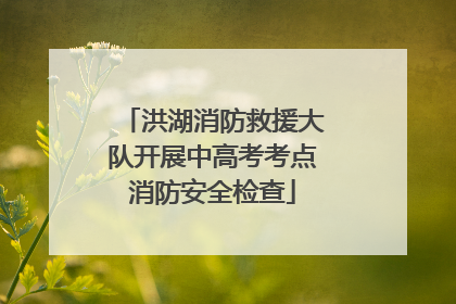 洪湖消防救援大队开展中高考考点消防安全检查