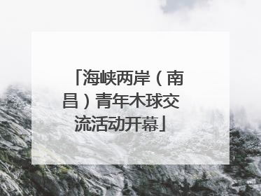 海峡两岸（南昌）青年木球交流活动开幕