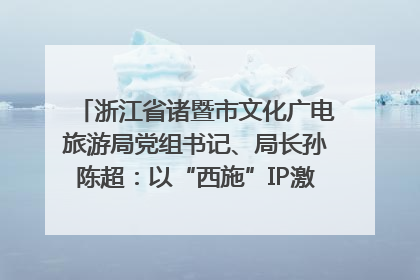 浙江省诸暨市文化广电旅游局党组书记、局长孙陈超：以“西施”IP激活全域旅游 打造县域文旅融合新标杆｜第七届全国县域旅游研究成果发布系列活动