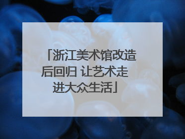 浙江美术馆改造后回归 让艺术走进大众生活