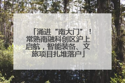 涌进“南大门”！常熟南融科创区沪上启航，智能装备、文旅项目扎堆落户