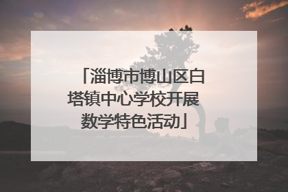淄博市博山区白塔镇中心学校开展数学特色活动