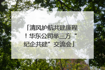 清风护航共建廉程！华东公司举三方“纪企共建”交流会