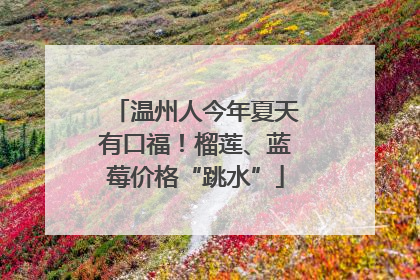温州人今年夏天有口福！榴莲、蓝莓价格“跳水”