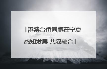 港澳台侨同胞在宁夏感知发展 共叙融合