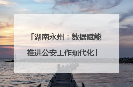 湖南永州：数据赋能推进公安工作现代化