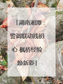 湖南湘潭：警调联动践初心 枫桥经验焕新彩