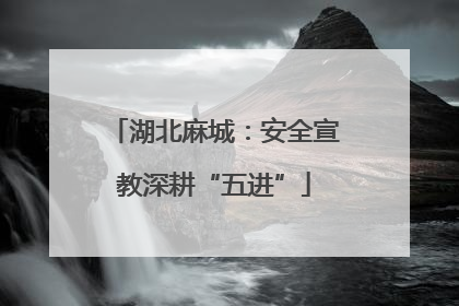 湖北麻城：安全宣教深耕“五进”