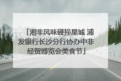 湘非风味碰撞星城 浦发银行长沙分行协办中非经贸博览会美食节