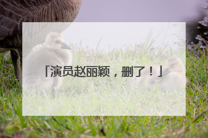 演员赵丽颖，删了！