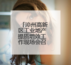 漳州高新区工业地产提质增效工作现场会召开