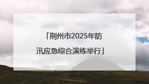 荆州市2025年防汛应急综合演练举行
