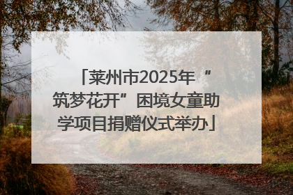 莱州市2025年“筑梦花开”困境女童助学项目捐赠仪式举办