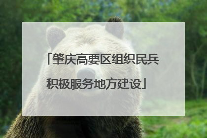 肇庆高要区组织民兵积极服务地方建设