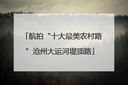 航拍“十大最美农村路”沧州大运河堤顶路