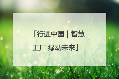 行进中国｜智慧工厂 绿动未来