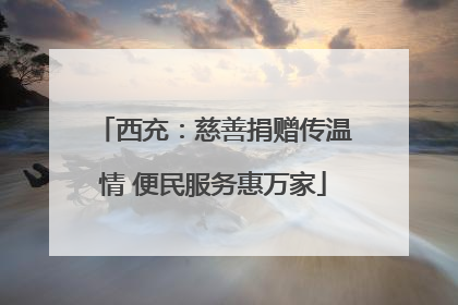 西充：慈善捐赠传温情 便民服务惠万家