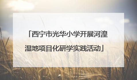 西宁市光华小学开展河湟湿地项目化研学实践活动