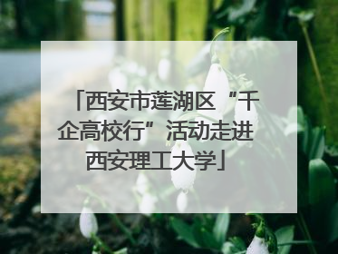 西安市莲湖区“千企高校行”活动走进西安理工大学