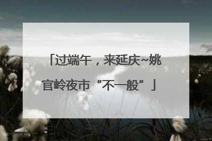 过端午，来延庆~姚官岭夜市“不一般”