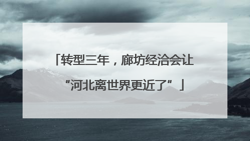 转型三年，廊坊经洽会让“河北离世界更近了”